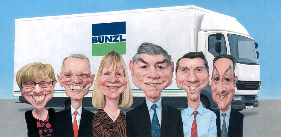 example of caricature commission by Jonathan Cusick- Leaving gift for executive