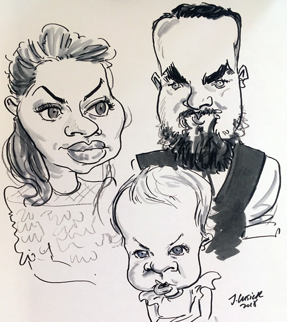 hire a live caricaturist for weddings in Nottingham and notts