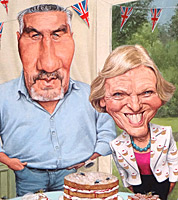 chef bake off caricatures GBBO