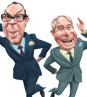 caricature of british comedians for private art collection