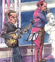 jazz caricature of guitarist phil robson